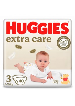 Подгузники детские Huggies Extra Care, размер 3 (6–10 кг), 40 шт